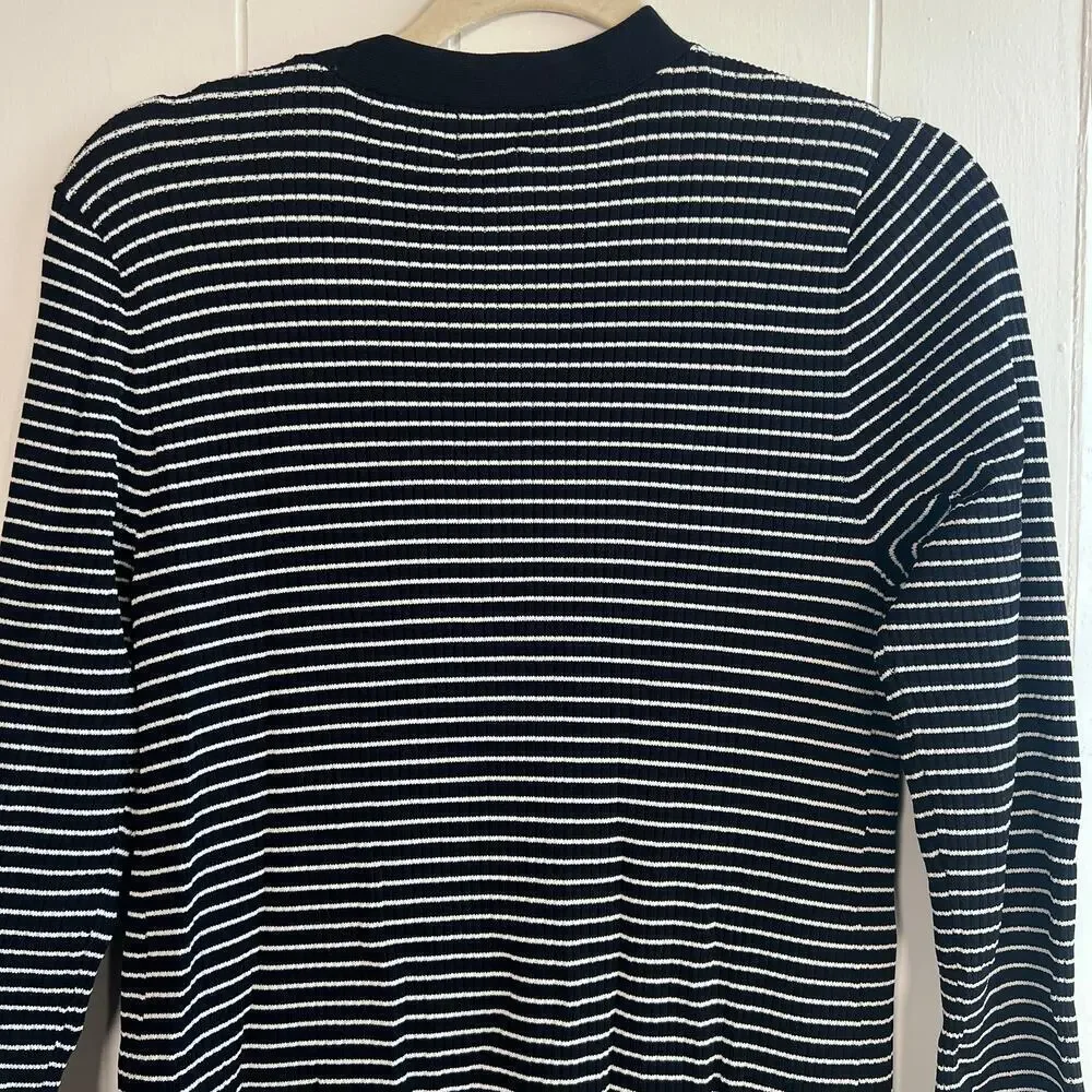 NWT a new day Women's Long Sleeve Midi Striped Sweater dress Size L